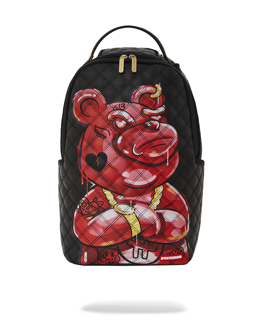 QUILT HAND PAINTED DIABLO BEAR BACKPACK (DLXV)